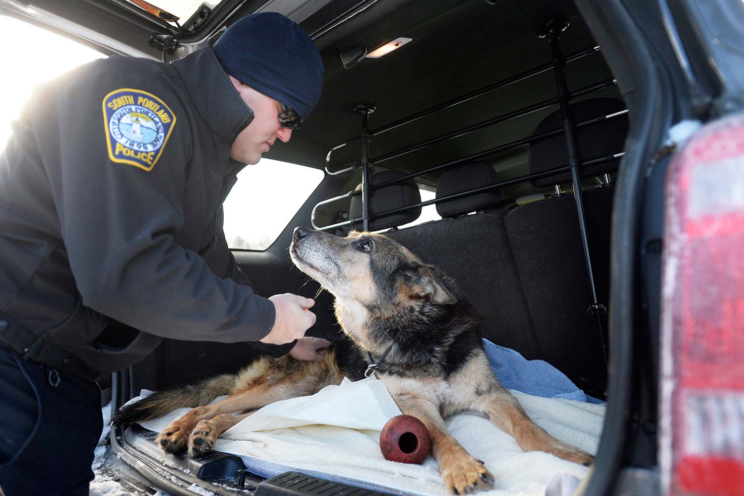 alt="despedida perro policía Sultán eutanasia"