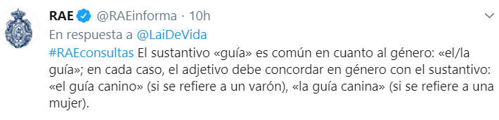 guía canino responde la RAE