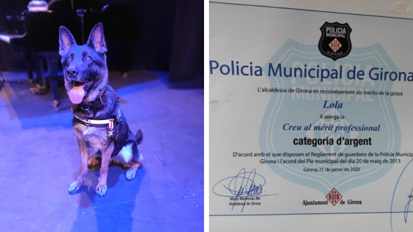 Lola, medalla al Mérito Policial